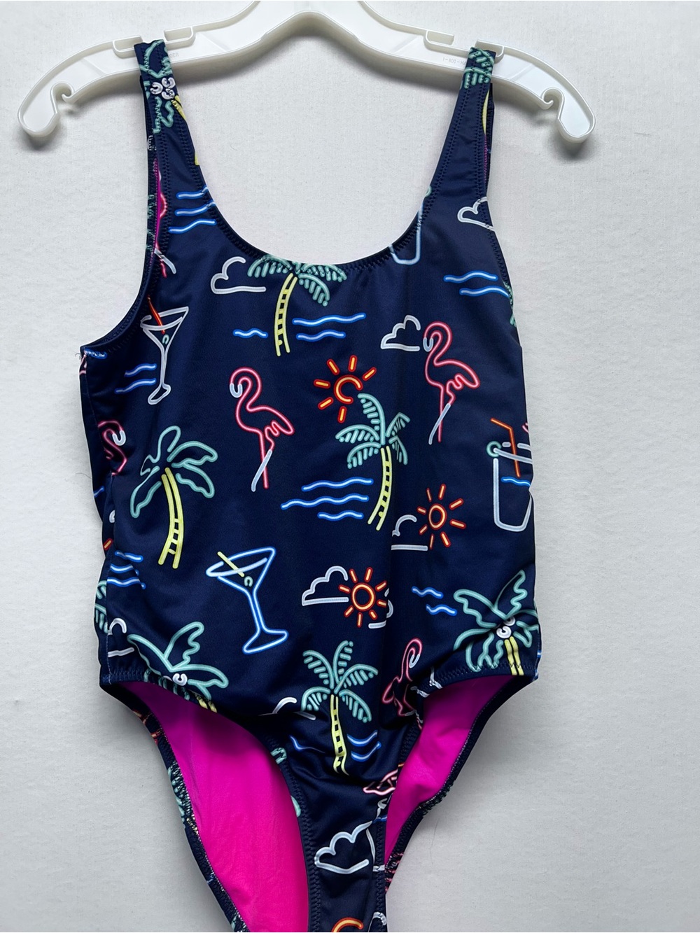 Women’s chubbies Navy Tropical Neon Print One-Piece Swimsuit